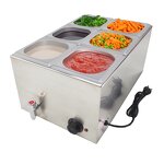 Soup Warmer Manufacturer - Best Prices 6 Pan Electric Hot Table Top Bain Marie