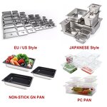 GN Pans Manufacturer - Full Sizes Gastronorm Drain Pan Steam Table with Silicone Sealing Lid