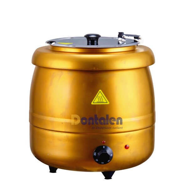 Soup Warmer Manufacturer - 10L Electric Fast Heat with Gold Color Outer case