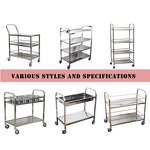 Dining Cart Manufacturer - Dontalen High Quality Solid Stainless Steel 2 Tiers Hotel Kitchen