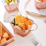 Serving Basket Manufacturer - Small Square Stainless Steel Restaurant Snack Food Storage Set