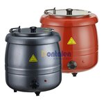 Soup Kettle Manufacturer - Factory Price 10L Electric Red Gold Bain Marie with Thermostatic