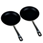 Frying Pan Manufacturer - Black Deep Fry Non Stick Stainless Steel Induction Cooking Pot Sets