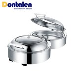 Chafing Dish Manufacturer - Deluxe Round Roll Top 6L Round Shape for Wholesale