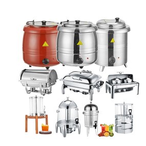 Soup Kettle Manufacturer - Factory Price 10L Electric Red Gold Bain Marie with Thermostatic