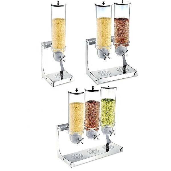 Food Dispenser Manufacturer - Hot Sale Buffet Single 3.5L Plastic Dry Wall Mounted Rice