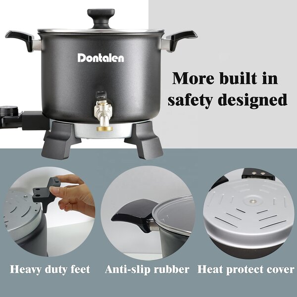 Wax Melting Machine Manufacturer - 5L Non-Stick Black for Candle Making