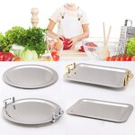 Serving Tray Manufacturer - Stainless Steel Square Mirror Luxury Custom Silver Buffet Wedding Set