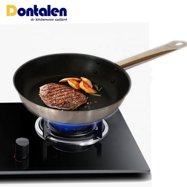 Frying Pans Manufacturer - Dontalen Tri Ply Mini Stainless Steel Nonstick Egg Deep Cookware