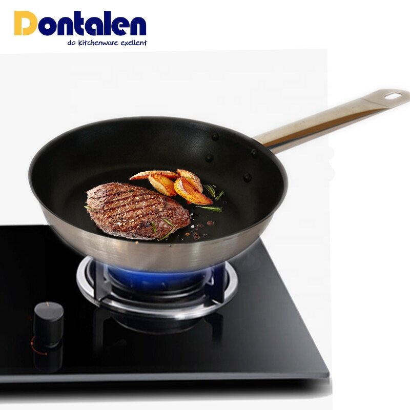 Frying Pans Manufacturer - Dontalen Tri Ply Mini Stainless Steel Nonstick Egg Deep Cookware