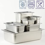 GN Pans Manufacturer - Full Sizes Gastronorm Drain Pan Steam Table with Silicone Sealing Lid