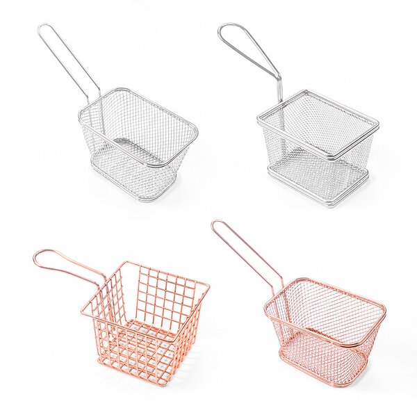 Fryer Basket Manufacturer - Square for Storage Snack Kitchen Mini Stainless Steel Serving