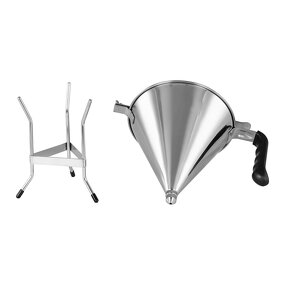 Filling Funnel Manufacturer - 1.8 L Stainless Steel Cooking Tools with Black Handle