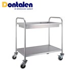 Serving Trolley Manufacturer - Dontalen Restaurant Stainless Steel Luxury Golden Handling Cart