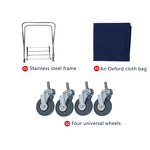 Linen Trolley Cart Manufacturer - Dontalen X-shape Folding Hotel Rolling Laundry Basket with Bags