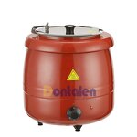 Soup Warmer Manufacturer - Commercial 10 Liter Electric Stainless Steel Red Color