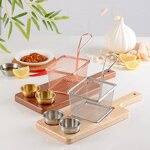 Serving Basket Manufacturer - Small Square Stainless Steel Restaurant Snack Food Storage Set