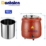 Soup Warmer Manufacturer - Commercial 10 Liter Electric Stainless Steel Red Color