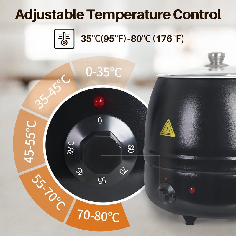 Wax Melter Manufacturer - Black Electric Candle Wax Melting Pot Wholesale