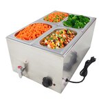 Soup Warmer Manufacturer - Best Prices 6 Pan Electric Hot Table Top Bain Marie