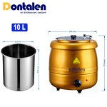 Soup Warmer Manufacturer - 10L Electric Fast Heat with Gold Color Outer case