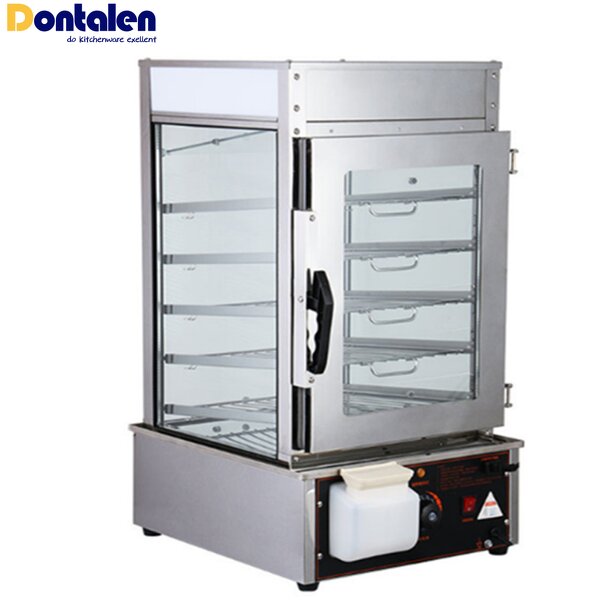 Food Steamer Warmer Manufacturer - 2020 Hot Sale Electric Stainless Steel Bun Display with Glass