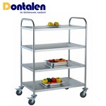 Service Trolley Manufacturer - Dontalen Round Tube Food Restaurant Hotel Stainless Steel