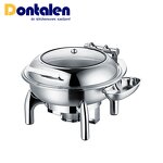 Chafing Dishes Manufacturer - Deluxe Roll Top Round Chafer Buffet Food Warming