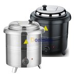 Soup Kettle Manufacturer - Factory Price 10L Electric Red Gold Bain Marie with Thermostatic