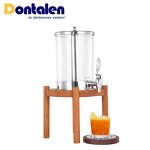 Beverage Dispenser Manufacturer - Luxury Design 2*7L Cold Catering Fruit Juice with Teak Wood