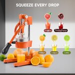 Juicer Manufacturer - 2025 New Style Manual Hand Stainless Steel Lemon Squeezer Multi-Function