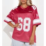 Men's Football Jersey Manufacturer - Custom Printed Oversized American Fans Single Layer Mesh Loose Tee