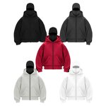 Hooded Sweatshirt Manufacturer - Double Hat Solid Autumn Winter Outwear for Men Women