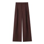 Women's Pleating Pants Manufacturer - Spring New Fashion Vintage High Waist Female Casual Trousers