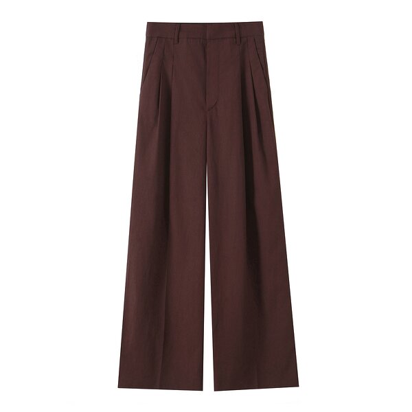 Women's Pleating Pants Manufacturer - Spring New Fashion Vintage High Waist Female Casual Trousers
