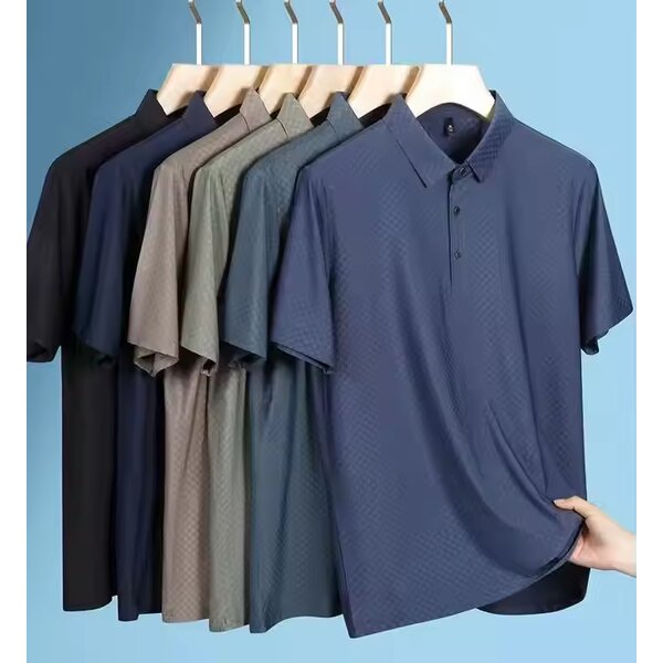 Men's Polo Shirt Manufacturer - Ice Silk Quick Dry Short-Sleeved Golf Non-ironing Business Top