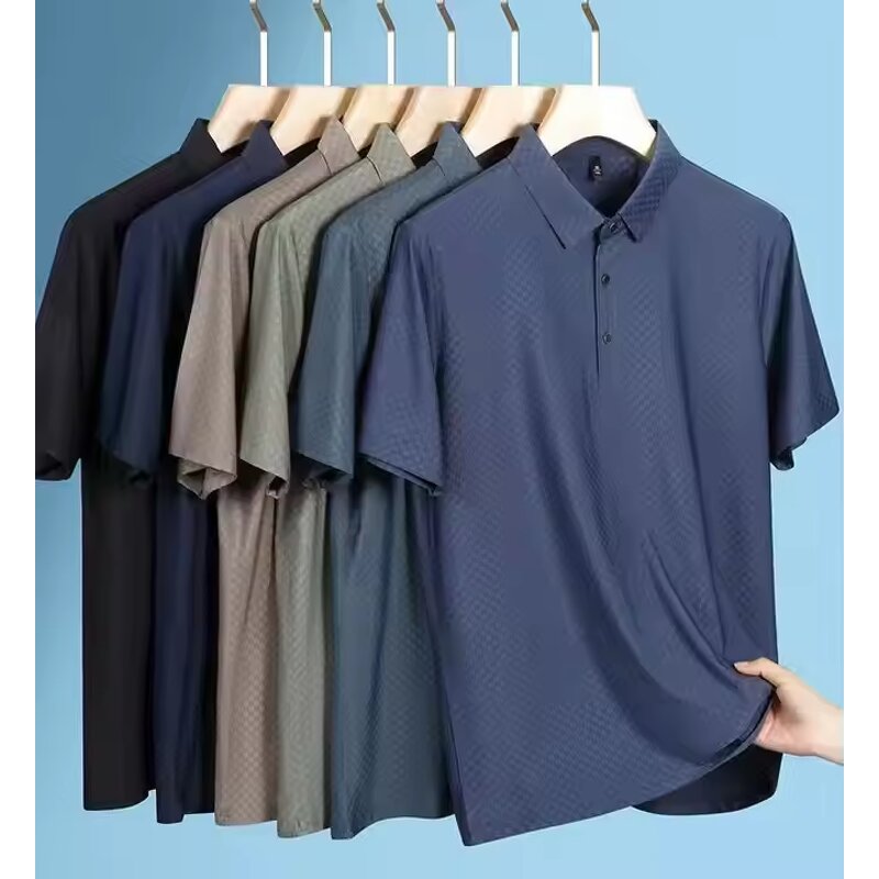 Men's Polo Shirt Manufacturer - Ice Silk Quick Dry Short-Sleeved Golf Non-ironing Business Top