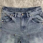 Men's Denim Jeans Manufacturer - Custom Logo Vintage Mid Casual Straight Oversized Baggy Summer Pants