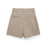 Women's Linen Shorts Manufacturer - Spring New Fashion Blend Fabric Woven Bermuda Vintage High Waist Shorts