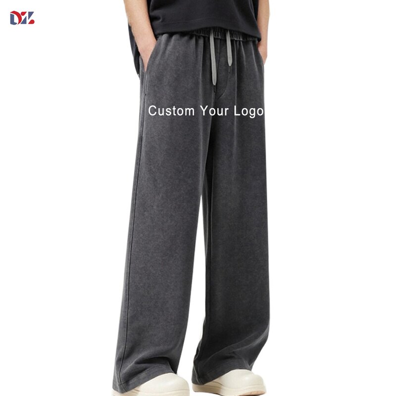 Men's Jogger Pants Manufacturer - Custom Logo Sports Casual Loose Gym Wide Leg Sweatpants