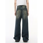 Men's Ripped Jeans Manufacturer - Custom European American High Street Distressed Hip-hop Straight Pants