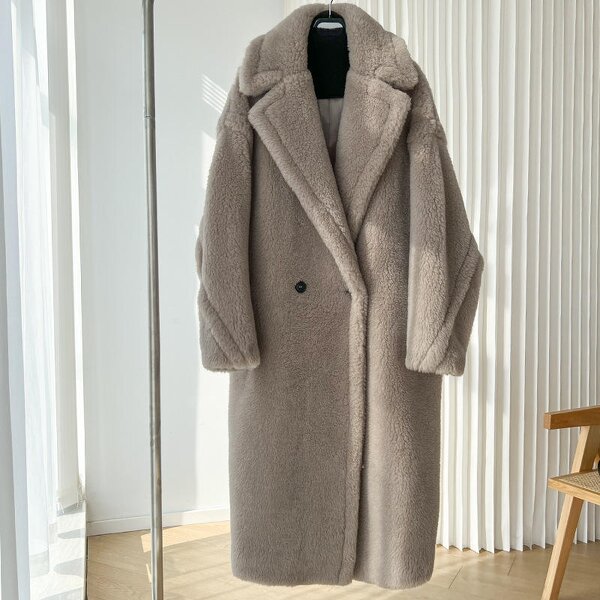 Women's Wool Coat Manufacturer - Winter High Quality Long Vintage Plus Size Double Breasted Wool Blend Coat