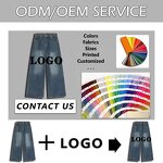 Men's Cargo Jeans Manufacturer - Custom High Quality Distressed Wide Leg Baggy Autumn Print Streetwear Pants