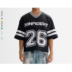 Men's Soccer Jersey Manufacturer - Custom Screen Print Mesh Cropped Boxy Football Streetwear Tee