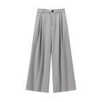 Women's Trousers Manufacturer - PB&ZA 2024 Autumn New Casual Vintage High Waist Zipper Fly Bipleat Pants