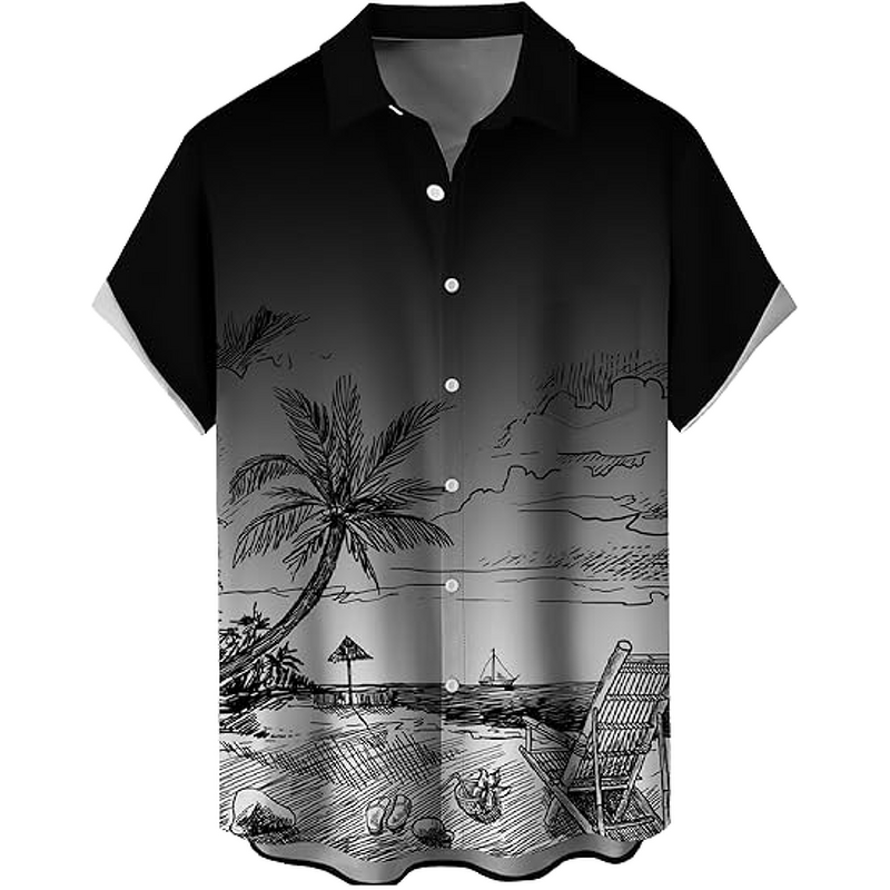 Men's Casual Shirt Manufacturer - Short-Sleeved Anti-Wrinkle Breathable Knitted Beach Travel Lapel Tee