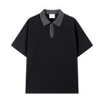 Men's Casual Shirt Manufacturer - European Style Short Sleeve Anti-Wrinkle Knitted Print Pocket Tee