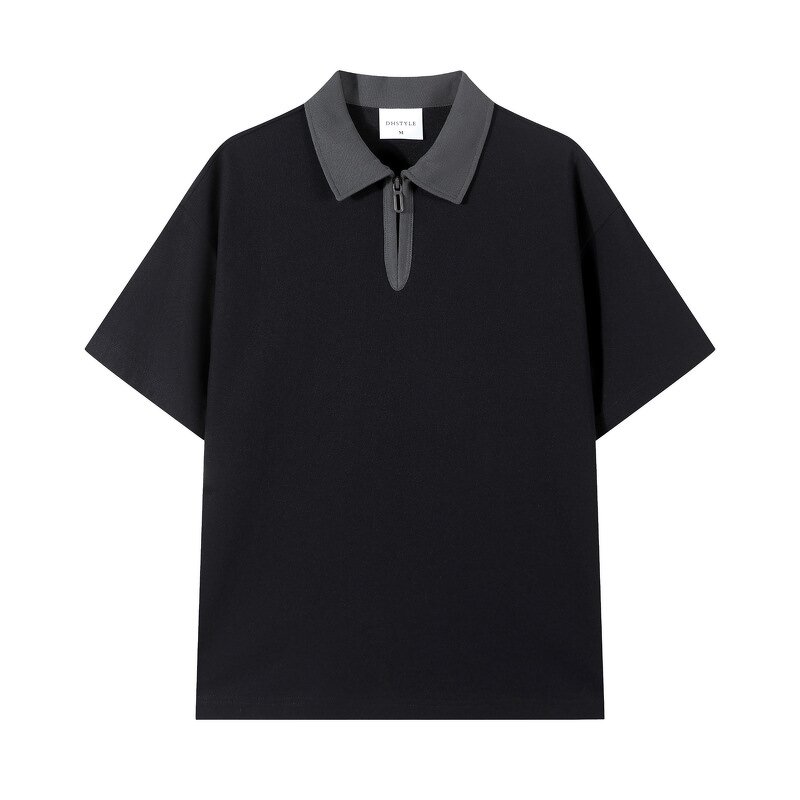 Men's Casual Shirt Manufacturer - European Style Short Sleeve Anti-Wrinkle Knitted Print Pocket Tee