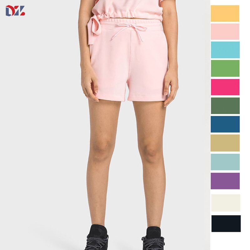 Women's Terry Shorts Manufacturer - OEM Sweat Short With Pocket Drawstring Yoga Casual Sports Pants