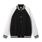 Men's Baseball Jacket Manufacturer - Autumn Winter American Style Casual Trendy Loose Color Block Jacket